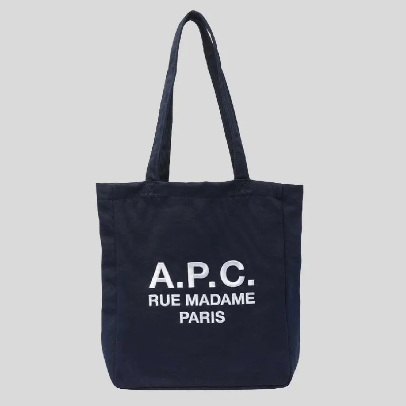 A.P.C. Rue Madame Unisex Tote Bag Dark Navy Blue PSAJSM61937IAK