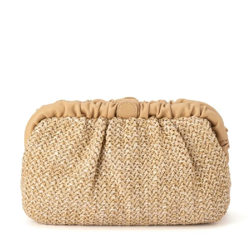 AMALIA Pleated Woven Clutch