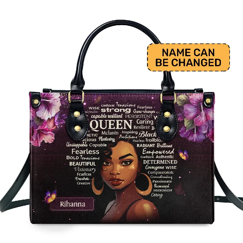 Black Queen - Personalized Leather Handbag SB37