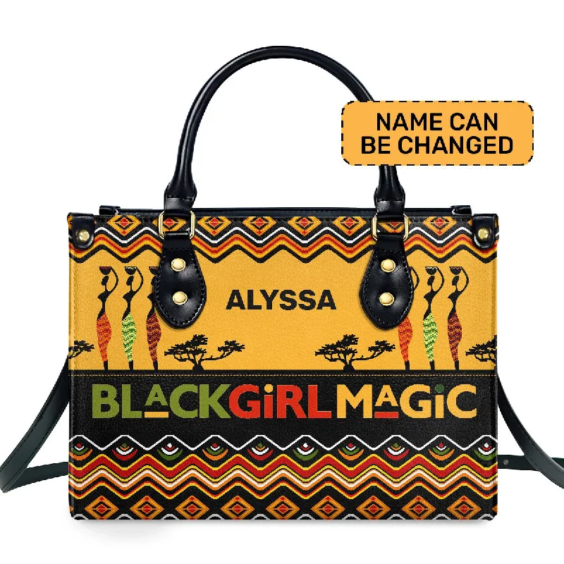 BLACKGIRLMAGIC - Personalized Leather Handbag - MB10