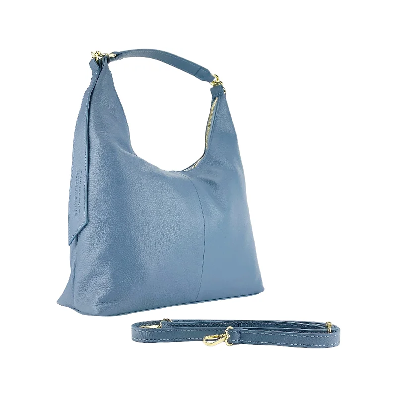 Renato Borzatta leather hobo shoulder bag Blue