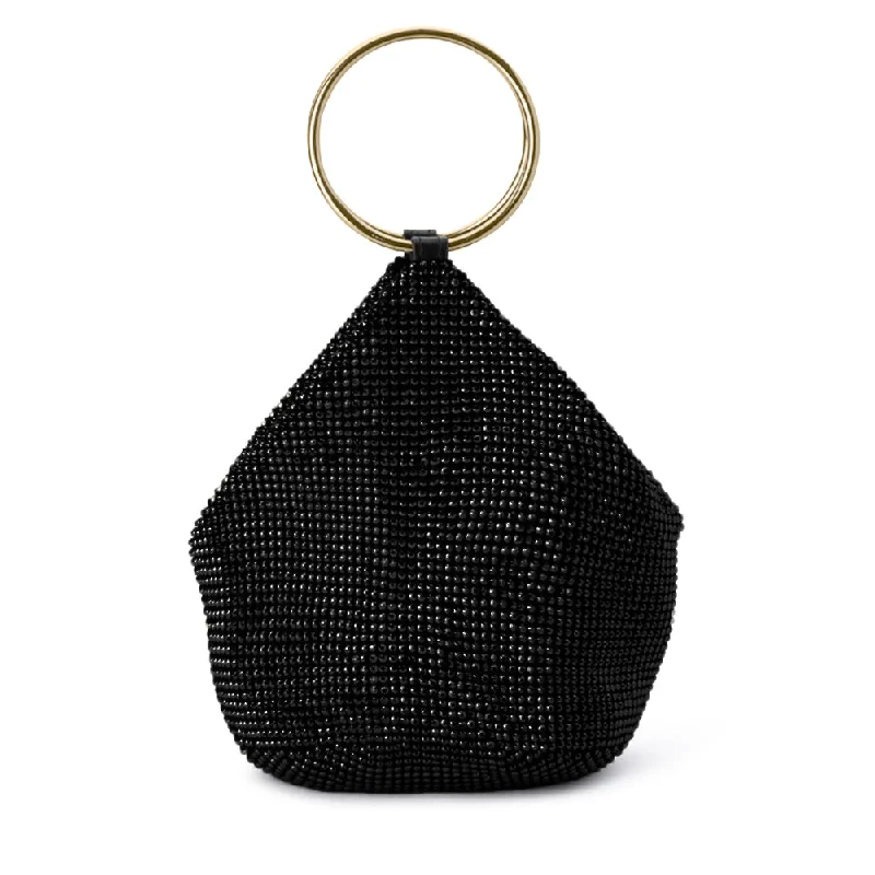 ELLIE Crystal Mesh Ring Handle Bag