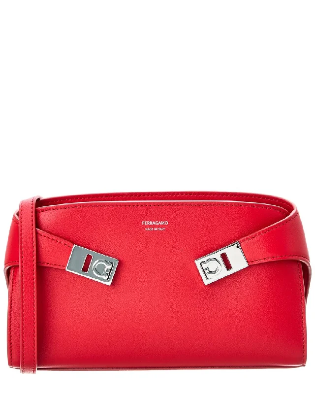 Ferragamo Hug Bicolor Leather Crossbody