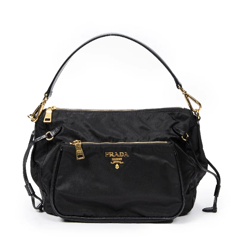 Front Pocket Zip Shoulder Bag