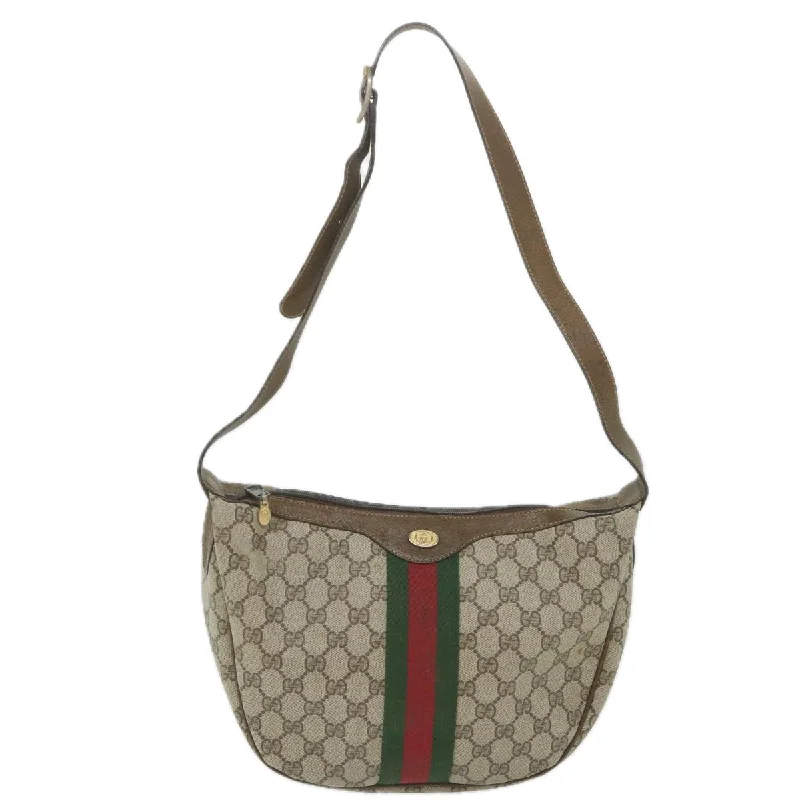 Gucci Web  Canvas Shoulder Bag (Pre-Owned)