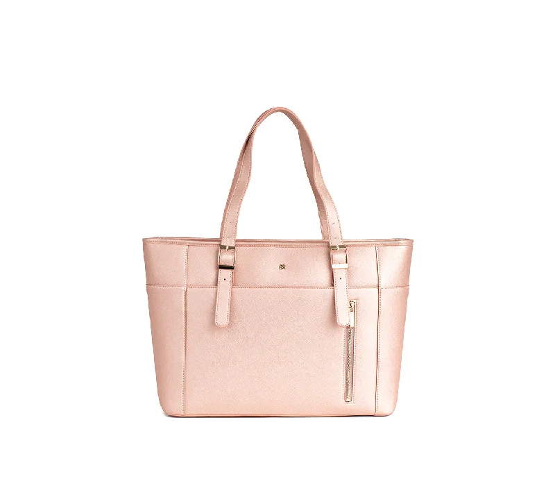 Gunas New York Miley Light Pink Vegan Leather Laptop Bag