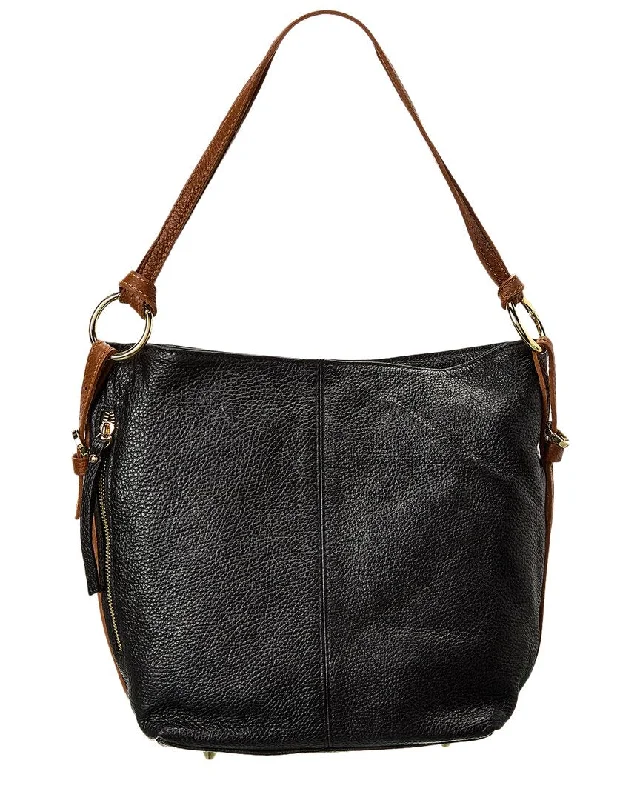 Italian Leather Top Handle Hobo Bag