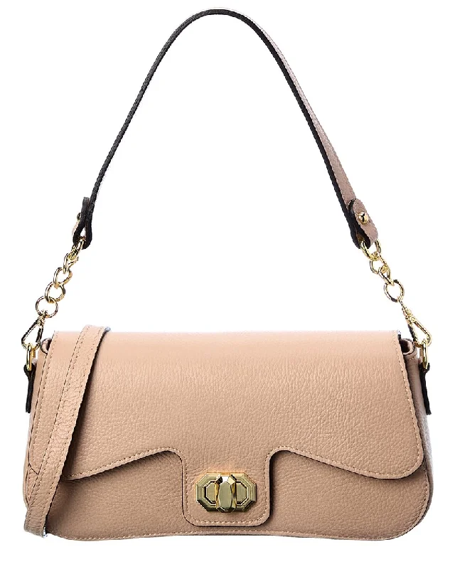 Italian Leather Top Handle Shoulder Bag