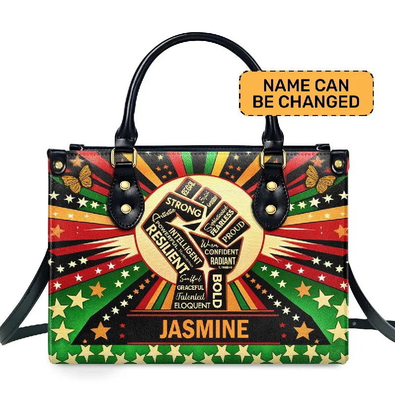 Juneteenth Spirit - Personalized Leather Hand Bag SBLHBT63