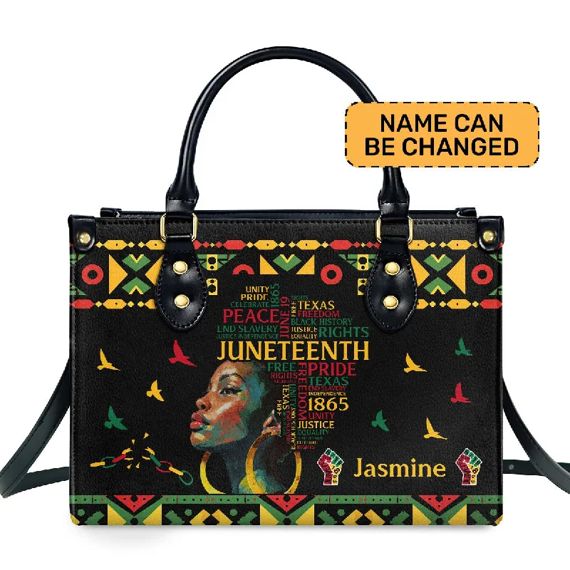 Juneteenth - Personalized Leather Handbag SBLHBT51