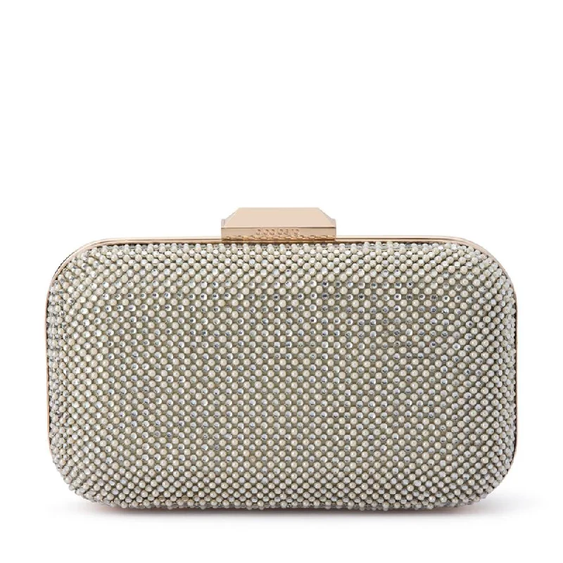 KLARA Pearl & Crystal Mesh Clutch