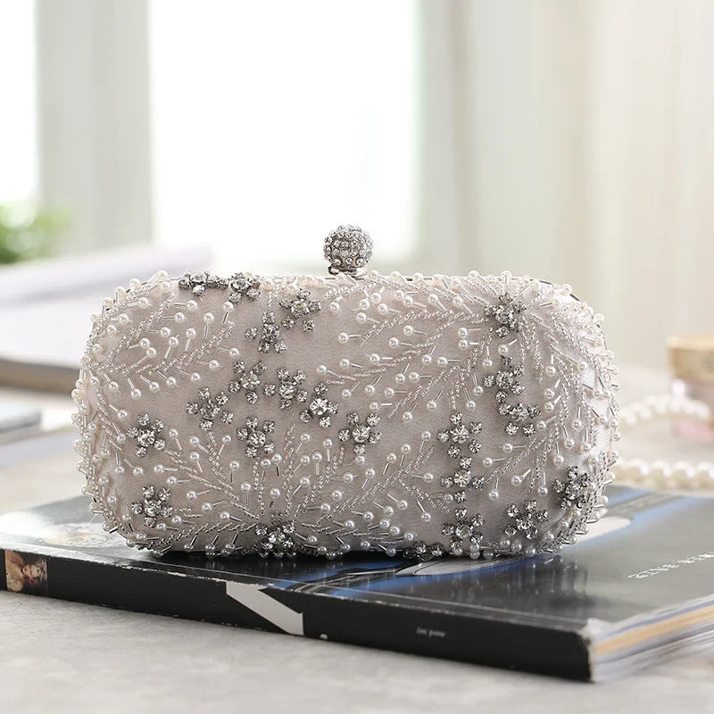 Ladies Embroidered Diamond Evening Bag Party Clutch