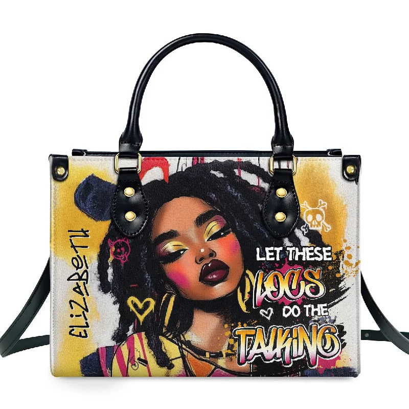 Let These Locs Do The Talking - Personalized Leather Handbag SBLHBLL2404T