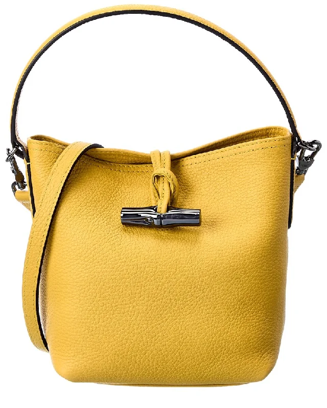 Longchamp Roseau Essential Leather Bucket Bag