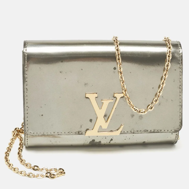 Louis Vuitton Givre Vernis Louise Pm Nm Chain Clutch