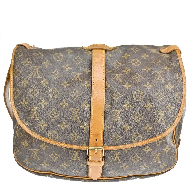 Louis Vuitton Saumur 35  Canvas Shoulder Bag (Pre-Owned)