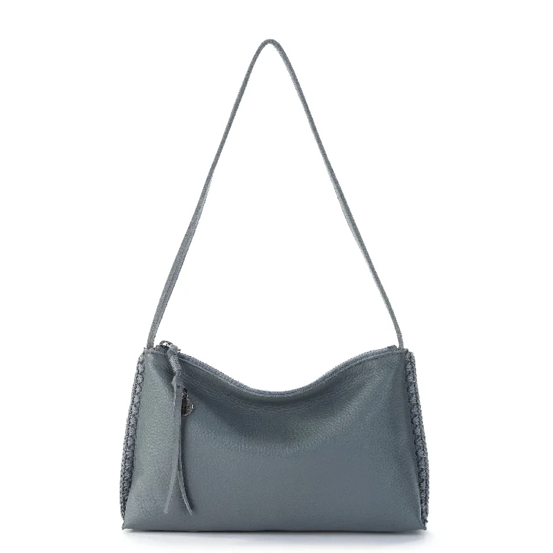 leather - dusty blue grey