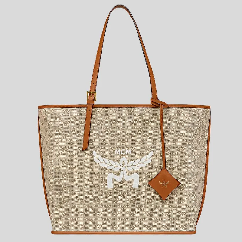 MCM Himmel Shopper In Lauretos Oatmeal MWPESAC03I9001