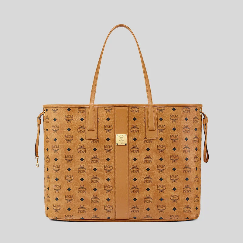 MCM Reversible Liz Shopper in Visetos Cognac MWPCSVI02CO001