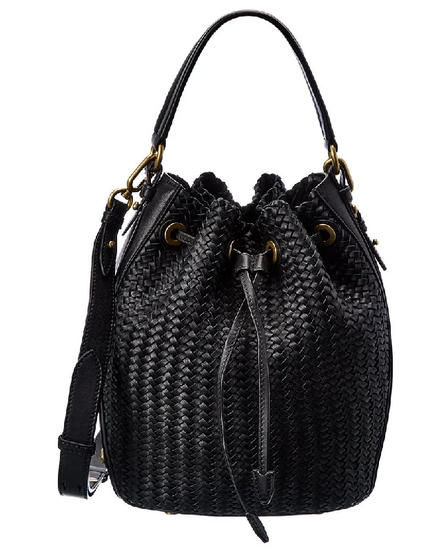 Michael Kors Collection Woven Leather Bucket Bag