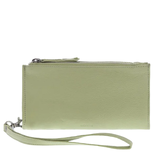 MONIQUE LEATHER ZADIE DOUBLE ZIP POUCH