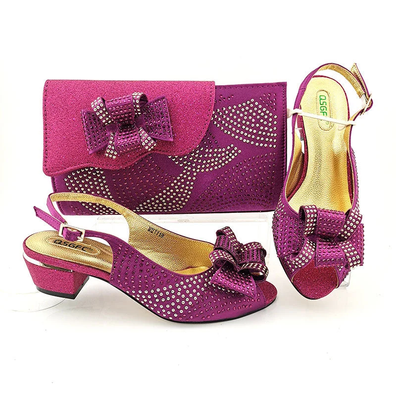 Point Toe Buckle Heels Evening Bag Clutch