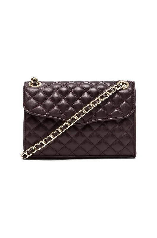 Quilted Mini Affair Bag In Black Cherry