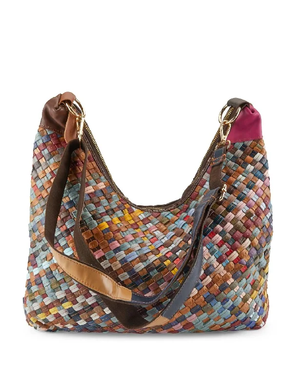 Scooped Handbag in Rainbow