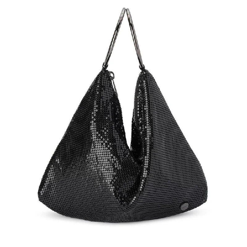 SHAR Black Mesh Convertible Bag