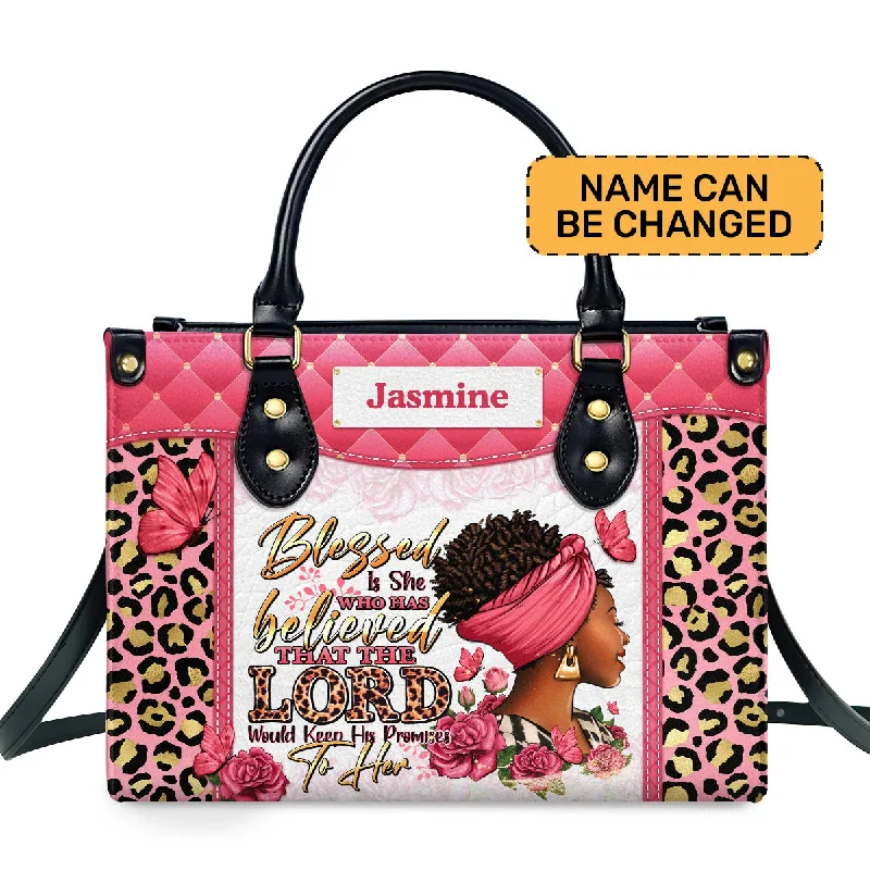 The Lord Would Keep His Promises To Her - Personalized Leather Handbag SBLHBLTN1469TA