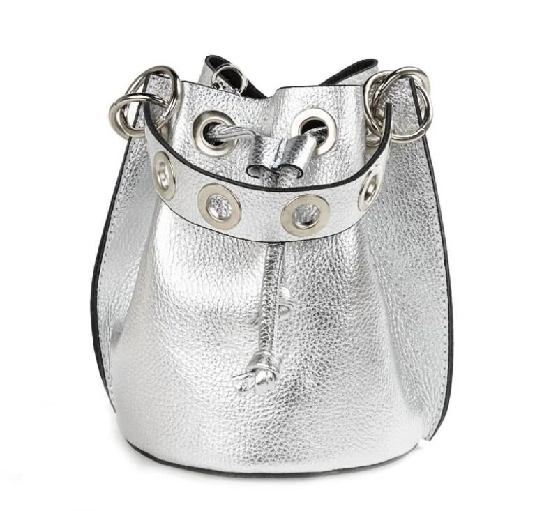 The Perfect Bucket Bag In Silver