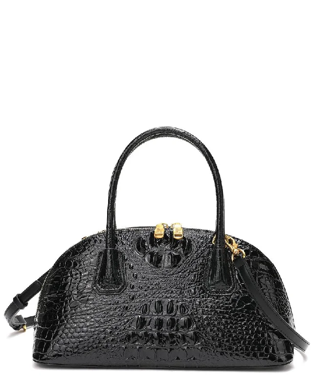 Tiffany & Fred Alligator-Embossed Leather Bowling Bag