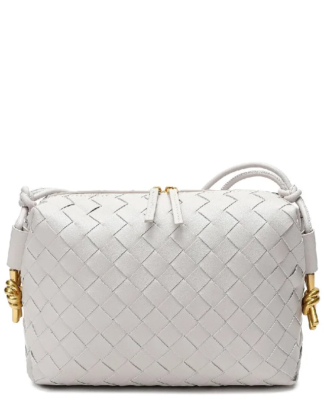 Tiffany & Fred Paris Large Woven Leather Crossbody