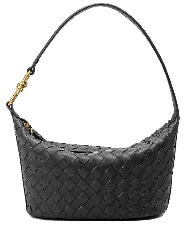 Tiffany & Fred Paris Woven Leather Hobo Shoulder Bag