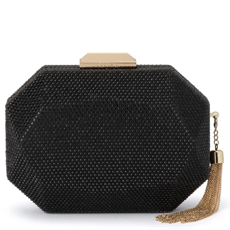 TILLY Black Evening Clutch with Tassel