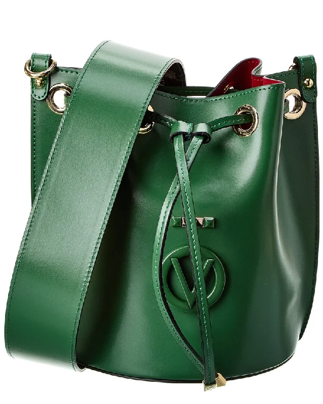 Valentino by Mario Valentino Adel Rope Guitar Leather Bucket Bag