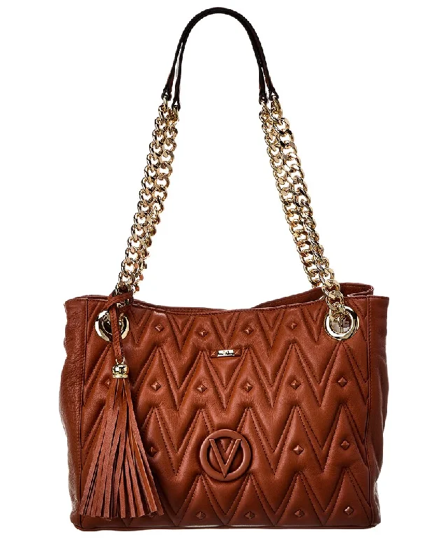 Valentino by Mario Valentino Luisa Diamond Leather Shoulder Bag