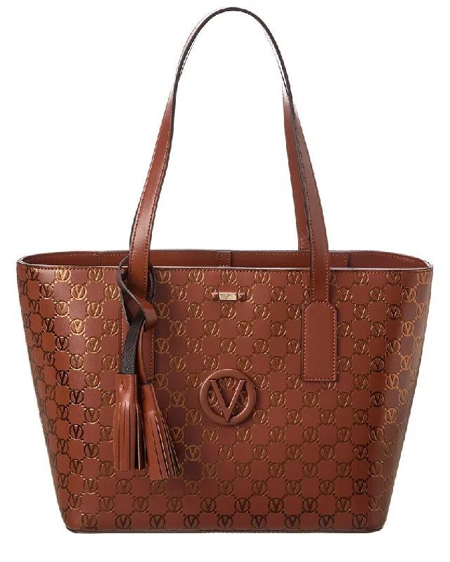 Valentino by Mario Valentino Prince Monogram Leather Tote