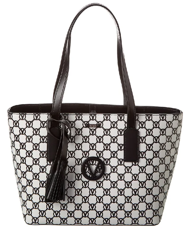 Valentino by Mario Valentino Prince Monogram Leather Tote