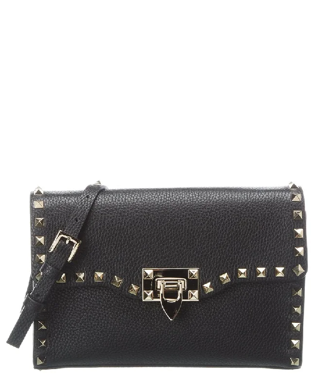 Valentino Rockstud Small Grainy Leather Crossbody