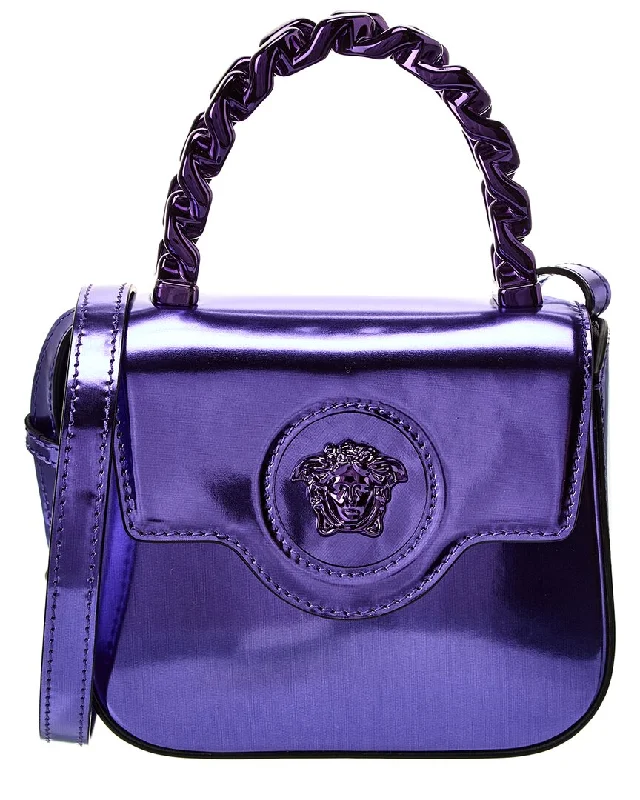 Versace La Medusa Mini Patent Shoulder Bag