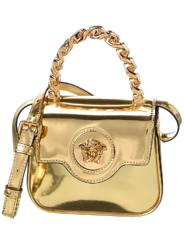 Versace La Medusa Mini Patent Shoulder Bag