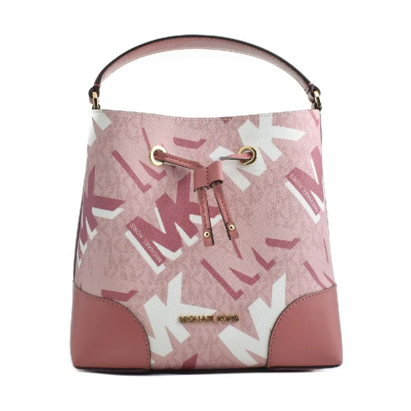 Michael Kors Logo Pink Bucket Shoulder Bag