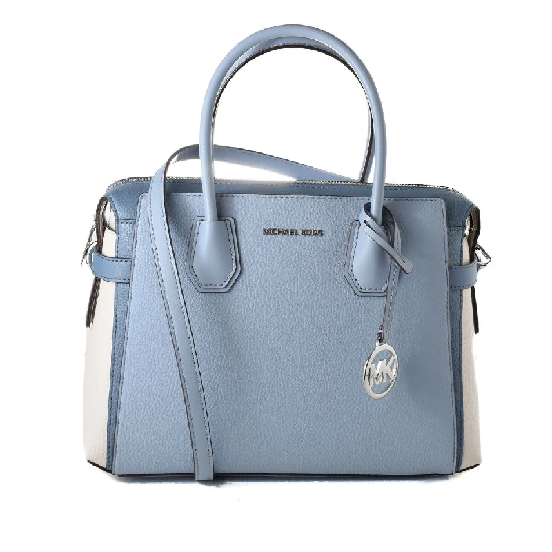 Michael Kors MERCER Blue Satchel Bag