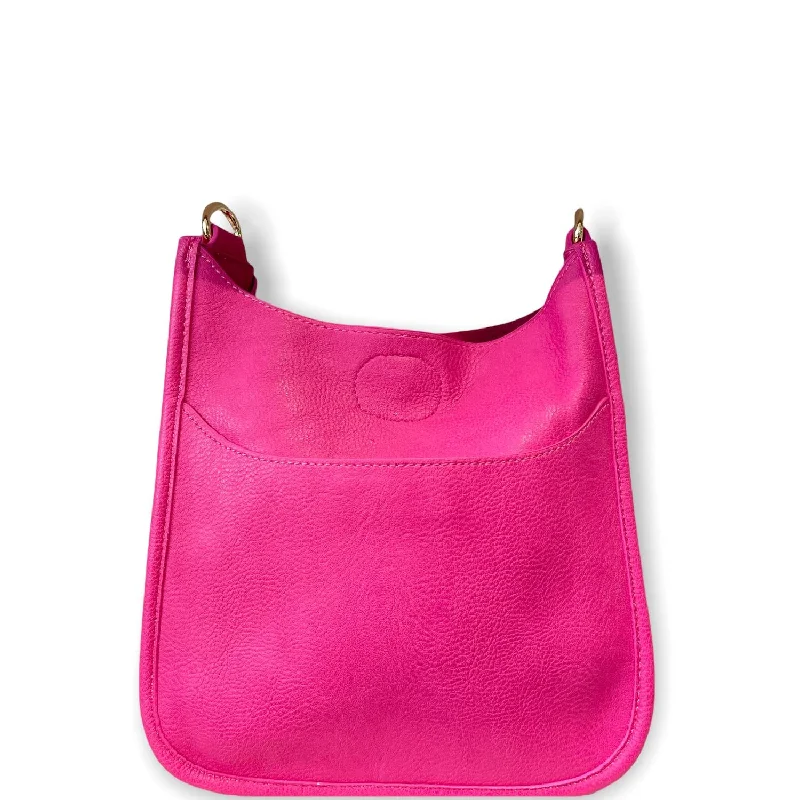 Women's Mini Vegan Messenger Bag In Hot Pink