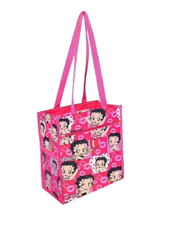 Women's Polyester Shopping Bag In Pink Multi