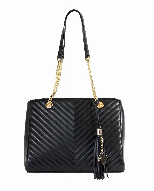 Women's Quilted Tote In Black