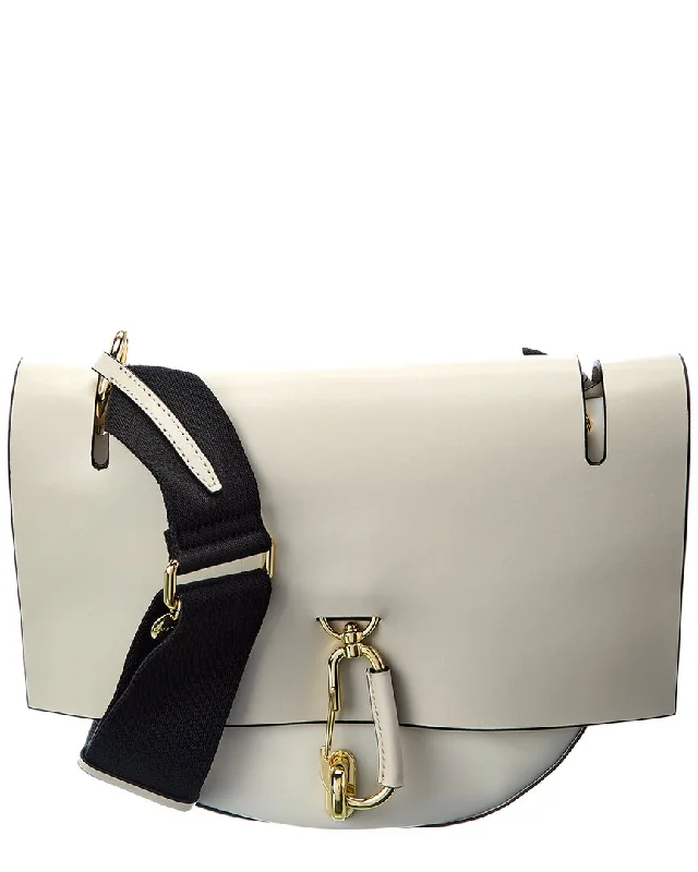 Zac Posen Belay Mono Clear Leather Saddle Bag