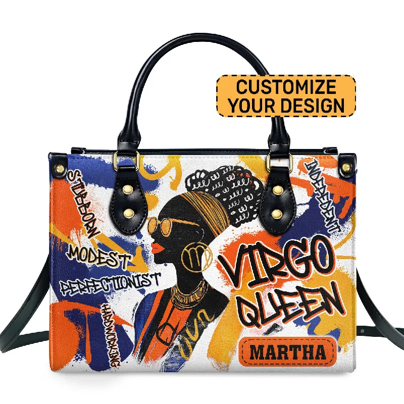 Zodiac Queen - Personalized Leather Handbag SBLHBLN1873L