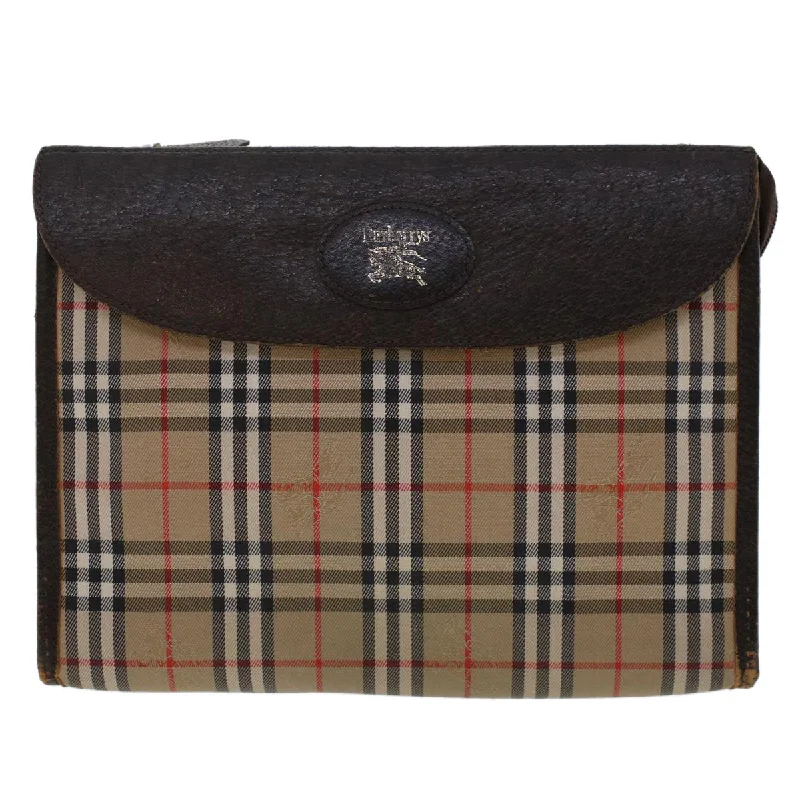 Burberry  Canvas Clutch Bag (Pre-Owned)